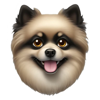 Black Pomeranian dog sticker