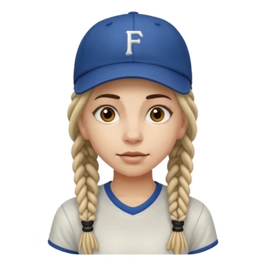 dreadlock baseball player girl sticker