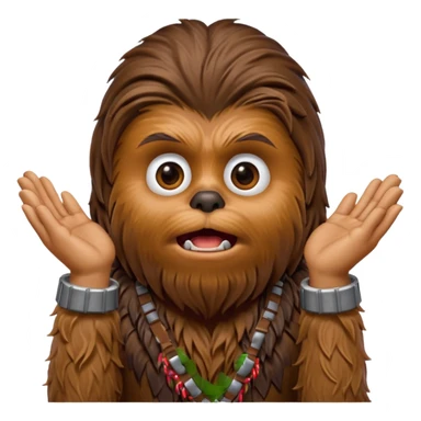   Chubaca con las manos en la cara sorprendido sticker