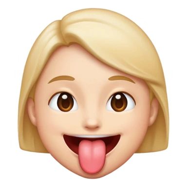 Emoji shaking tongue sticker