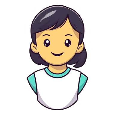 smiling girl sticker