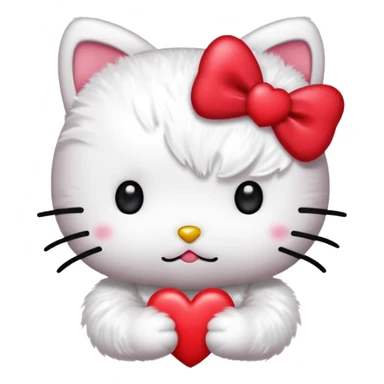 hellokitty with heart sticker