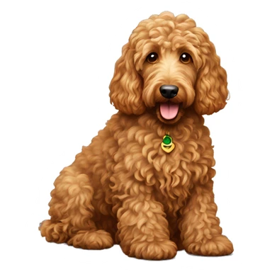 Curly golden Irish doodle sticker
