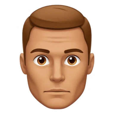 Make an emoji with a big jaw line and a alpha masculine look sticker