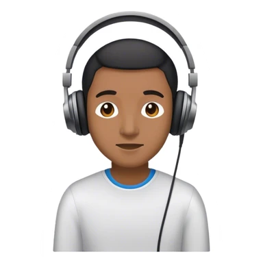 emoji of a person listening to music sticker