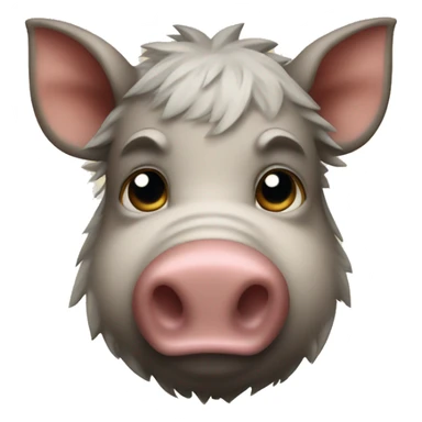 Cute Boar with white mark check sticker