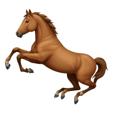 A horse jumping off a cliff sticker