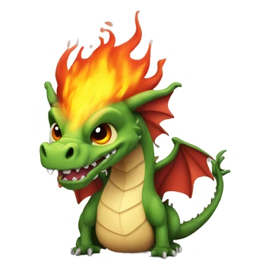 Dragon with fire  sticker