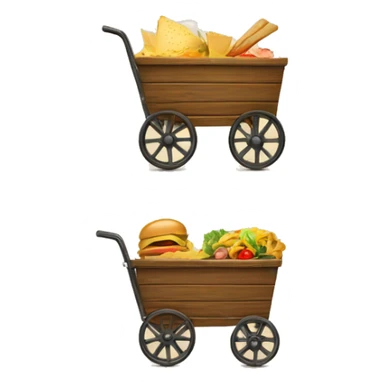 Cart menu one page vertical stay on wood holder sticker