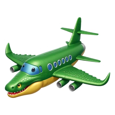 Hazme un avión con cara de cocodrilo sticker