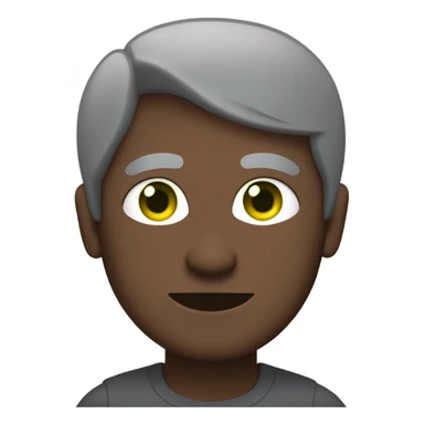 an emoji of a man in his mid-40's dark with green eyes, short grey hair, and beige clored bandaids on each cheek sticker