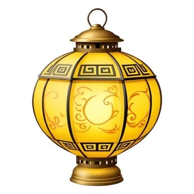 yellow asian lantern sticker