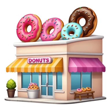 a donuts shop sticker