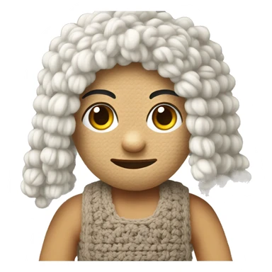 Tejedora de crochet sticker