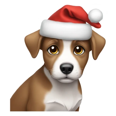 Christmas puppy sticker