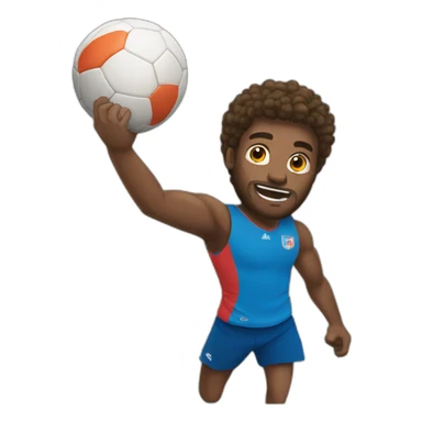 Handball player sticker