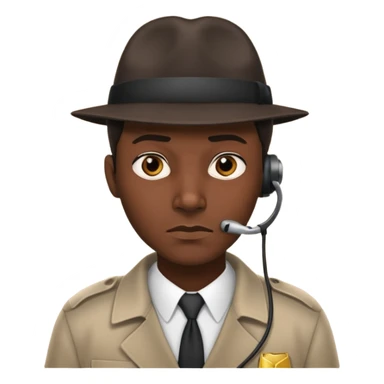 detective with earpiece sticker