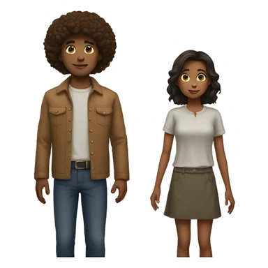 a short girl and a tall boy sticker