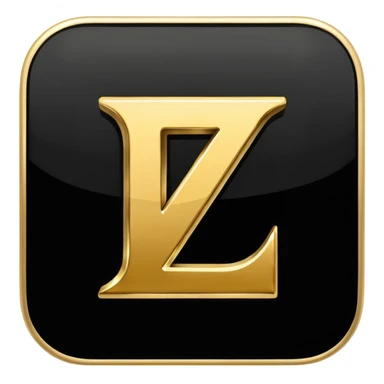 letter Z in black and gold sticker