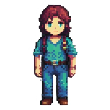 8-bit style human character, short proportions sticker