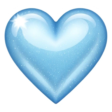 Light blue sparkly heart sticker
