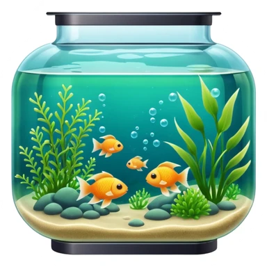 fish tank, with sea seed little bubbles. sticker