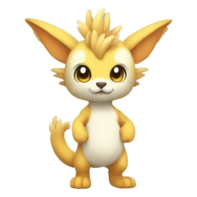 Cute cool fantasy animal hybrid Fakemon full body sticker