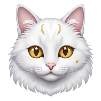 cat with stars on its eyes sticker