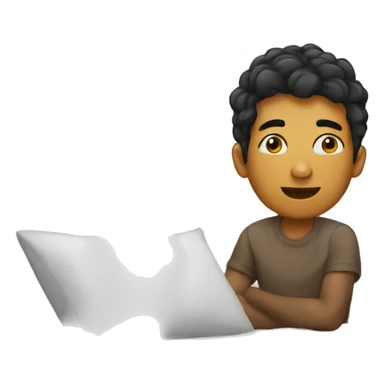 a young man who has just woken up sticker