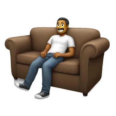 Lazy guy on a Couch  sticker