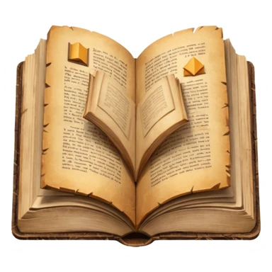 open old book low poly sticker