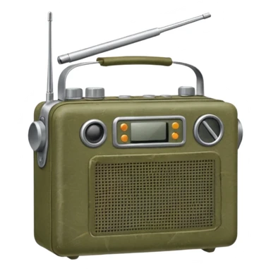 Military portable radio in cover sticker