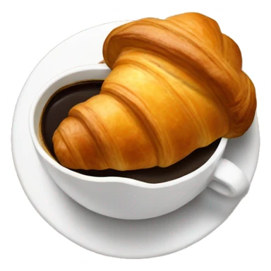 croissant and coffee sticker
