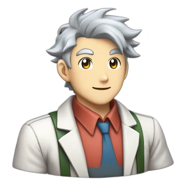 pokemon professor oak anime global trade station badge pokeball sticker