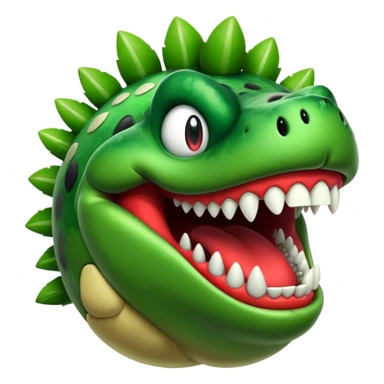 Petey Piranha, the Mario character, with open mouth sticker