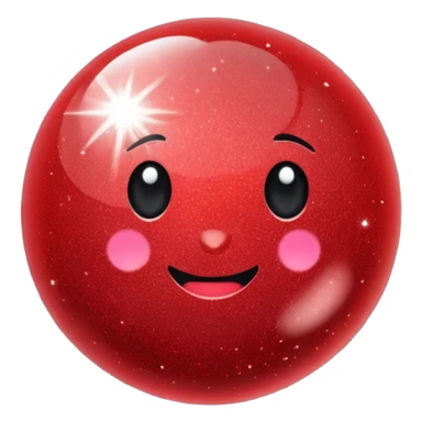 glitter bolinha vermelha pequena sticker