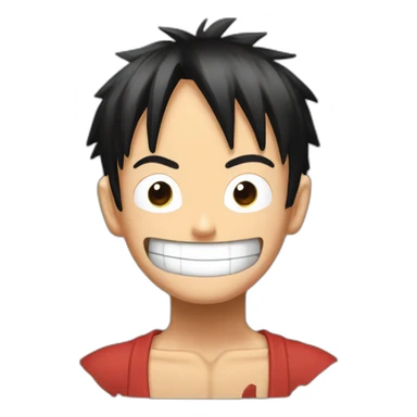 Luffy qui nage sticker