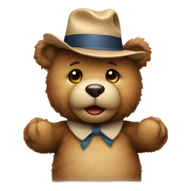 teddy bear wearing hat  sticker