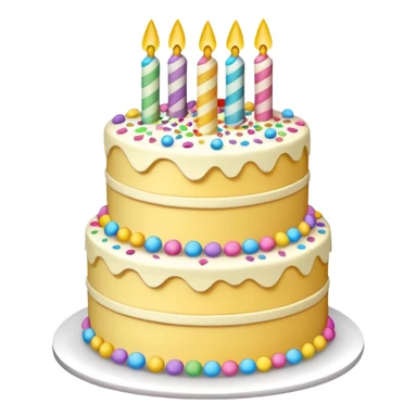 confetti three layer cake sticker