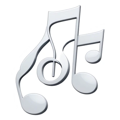 White music notes sticker