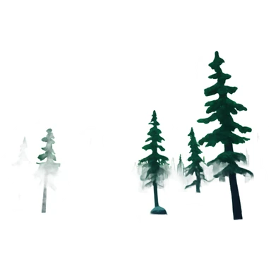 Northern lights, with trees sticker