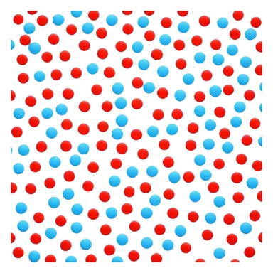 Red and blue small dots sticker