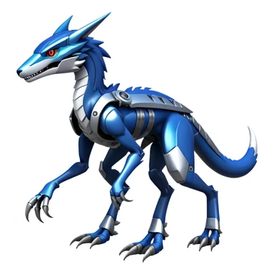 Futuristic Modern Mechanical Sergal-raptor-nargacuga-vernid, full body sticker