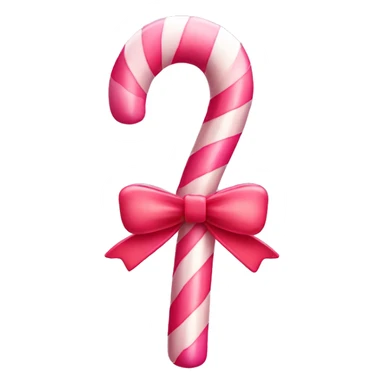 Pink candy cane with a bow  sticker