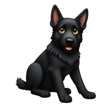 Black german shepard sticker