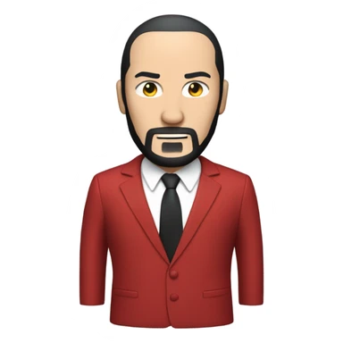 JohnWick in red suit bald sticker