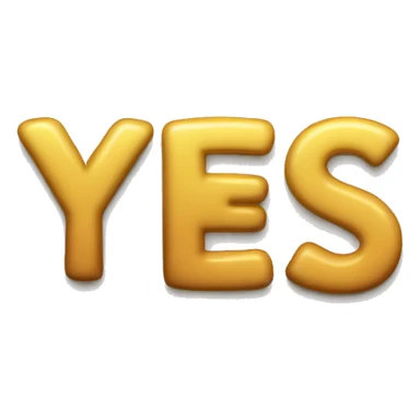 the inscription "yes" sticker