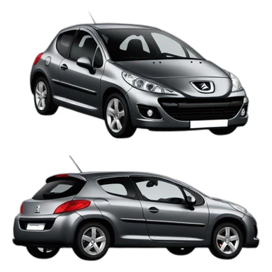 Peugeot 207+ (w/noir) sticker