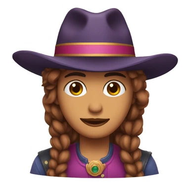 Una persona con ojos enamorados y sombrero de bufón sticker