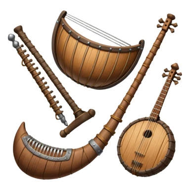 ancient Viking musical instruments sticker
